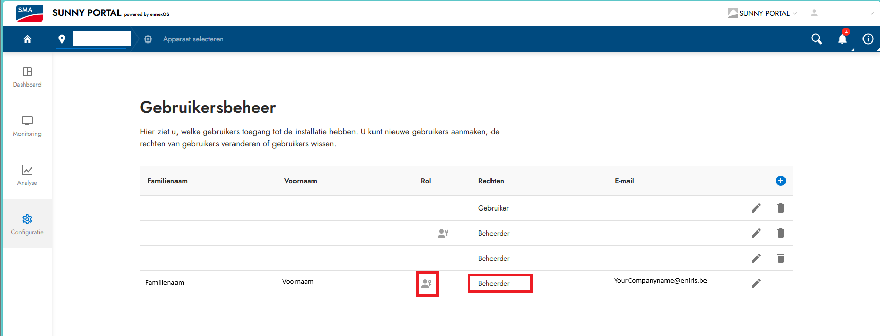 Sunny Portal User Management
