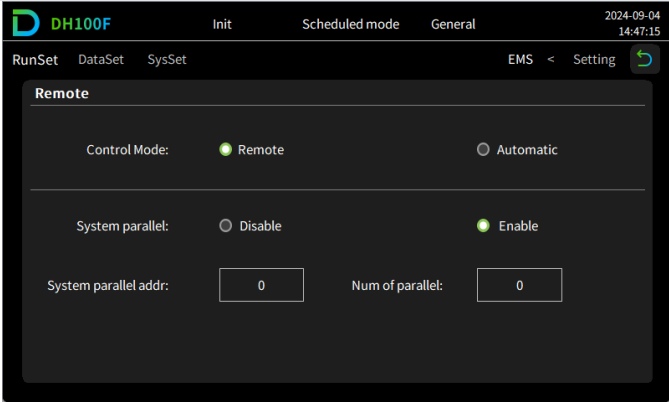 Dyness DH100F Interface