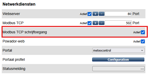 KACO blueplanet 50.0/60.0 Interface setting